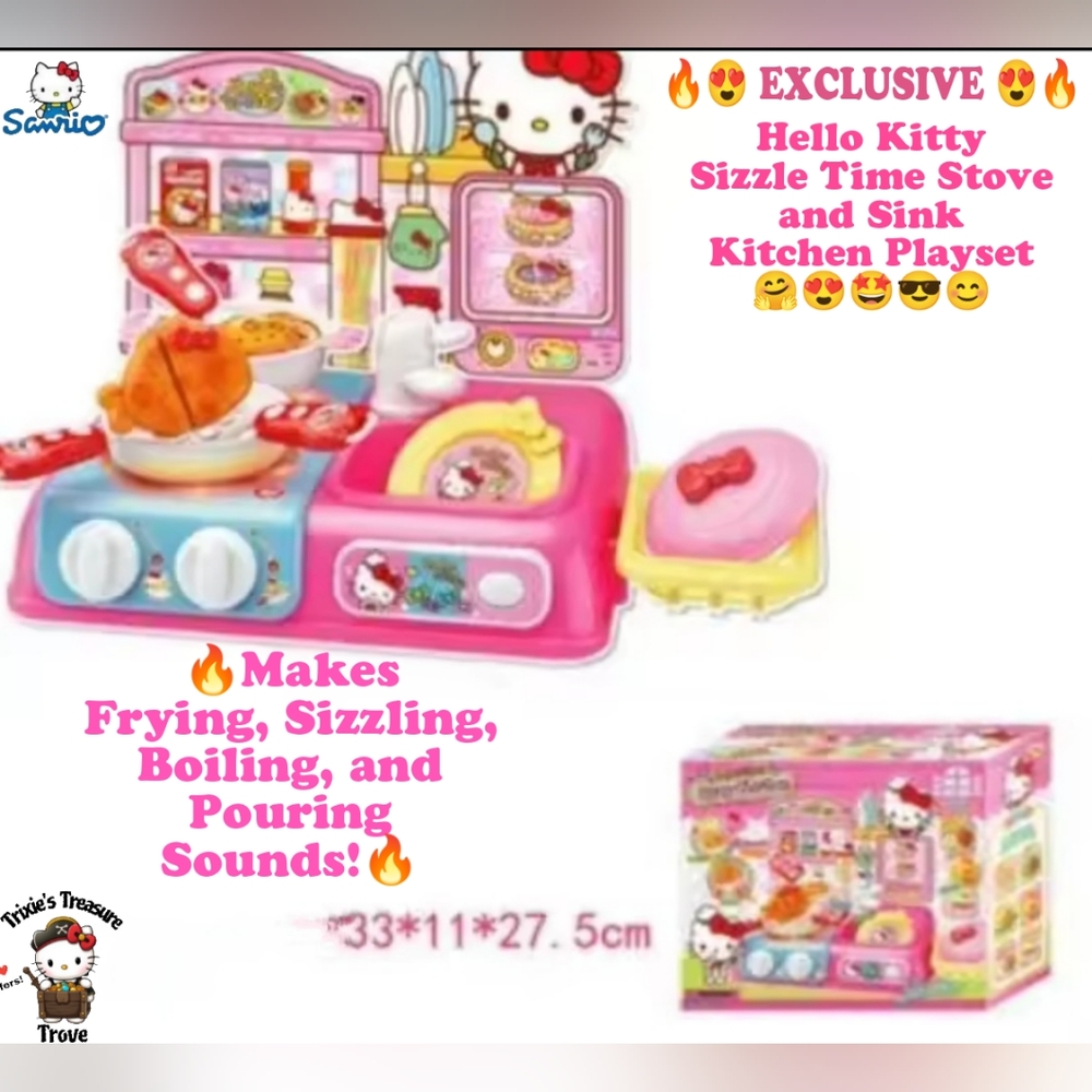 EXCLUSIVE - Hello Kitty Officially Licensed Sizzle Time Stove & Sink Playset